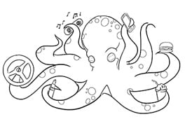 Coloring Pages Distractopus and Passenger Pets